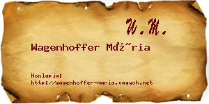 Wagenhoffer Mária névjegykártya