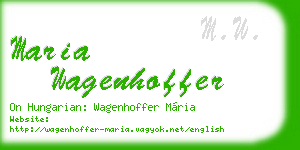 maria wagenhoffer business card