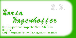maria wagenhoffer business card